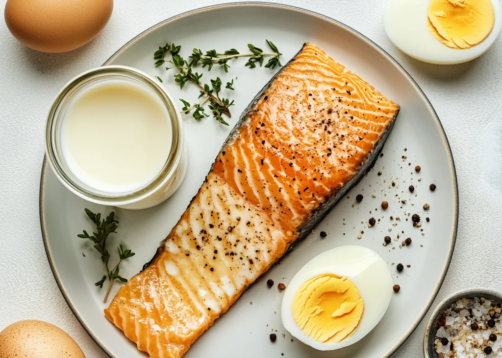 Vitamin D-rich foods for nutrition and growing taller.