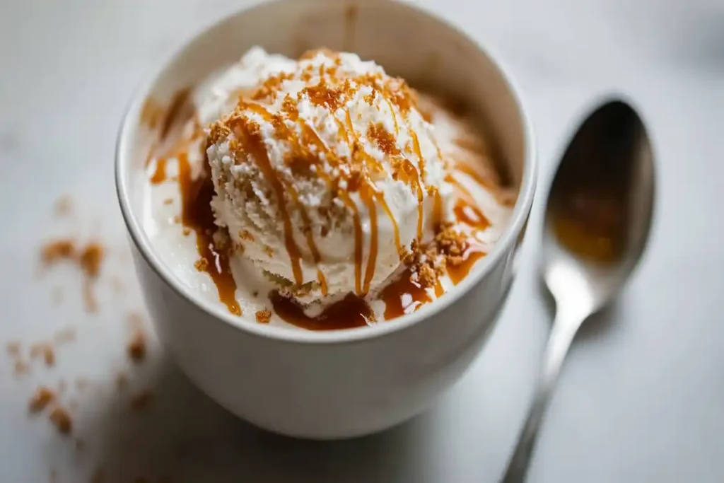 Dairy-free coconut milk ice cream in a bowl